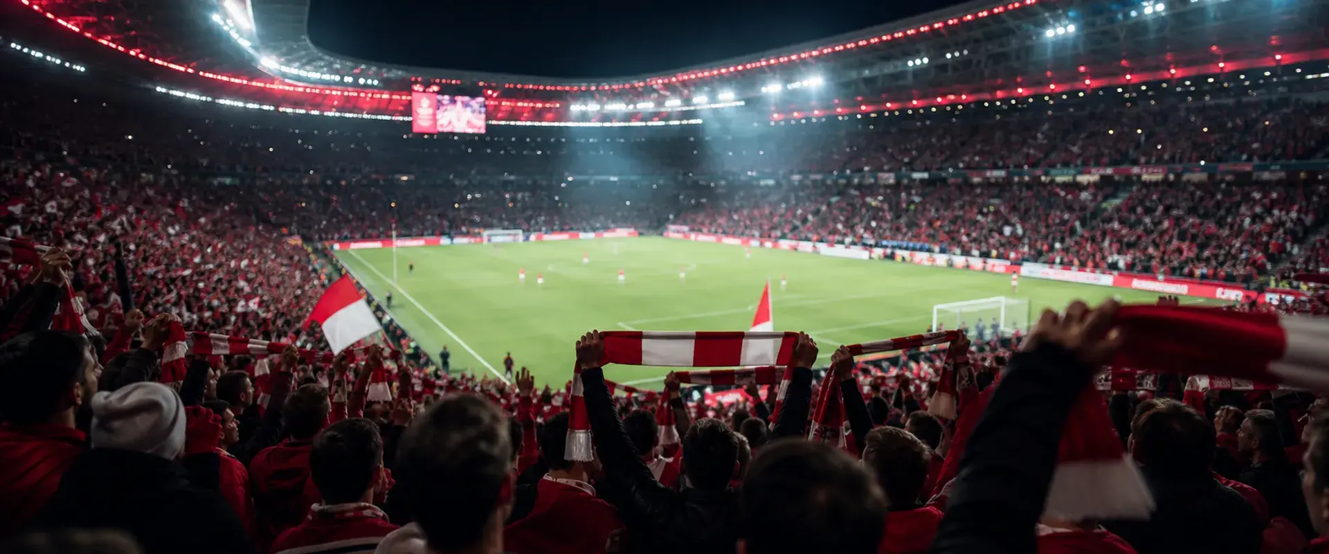 Bundesliga-Fanreisen – Stadionatmosphäre bei Flutlicht