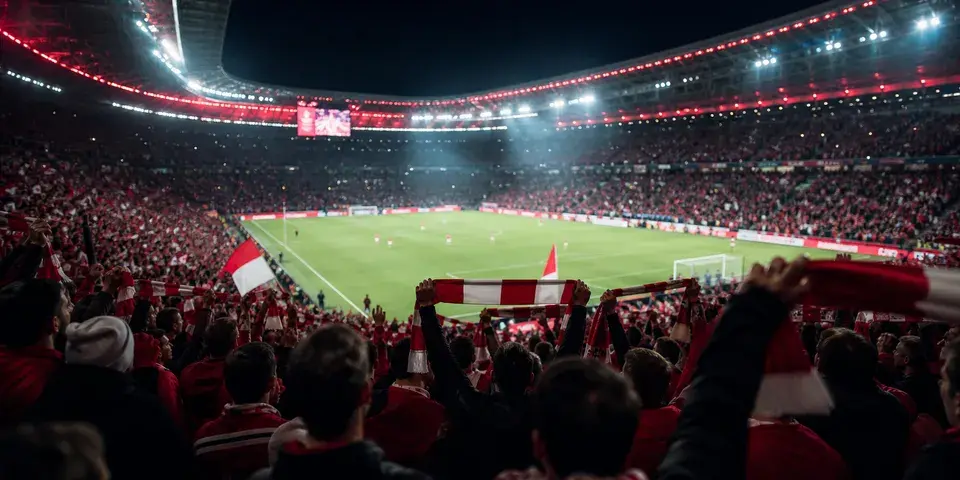 Bundesliga-Fanreisen – Stadionatmosphäre bei Flutlicht