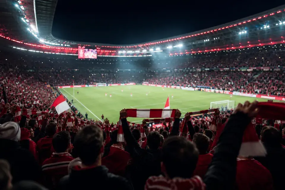 Bundesliga-Fanreisen – Stadionatmosphäre bei Flutlicht